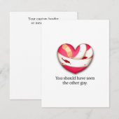 ユモア満点のバレンタインの別れ・離婚・オーダーメイド ノートカード (正面/裏面)