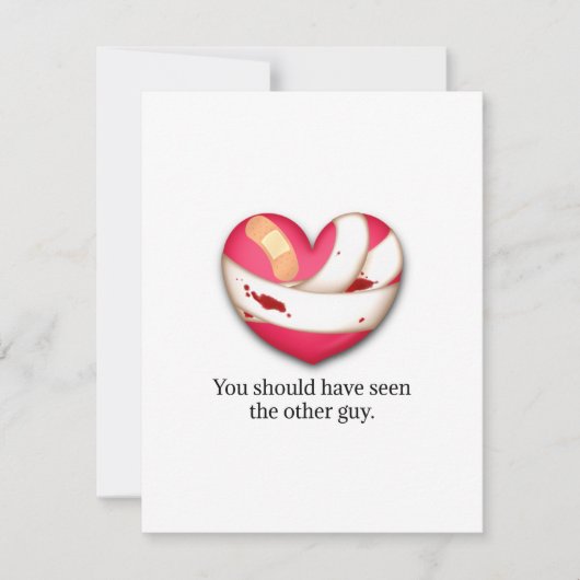 ユモア満点のバレンタインの別れ 離婚 カスタマイズギフト ノートカード (正面)
