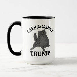 ユモア満点の政治風刺ネコフェミニスト反トランプ コーヒー マグカップ