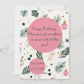 ユモア満点！クリスマスに欲しいものは疲労写真 シーズンカード (裏面)