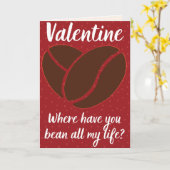 ユモア満点！コーヒー好きのためのバレンタインカード カード (黄色い花)