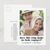 ユモア満載のエンゲージメント写真 案内ポストカード (正面/裏面)