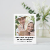 ユモア満載のエンゲージメント写真 案内ポストカード (スタンド正面)