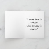 ユモア満載のカトリック修道女ギフト、「シスター・ゴルダ」 カード (内部)