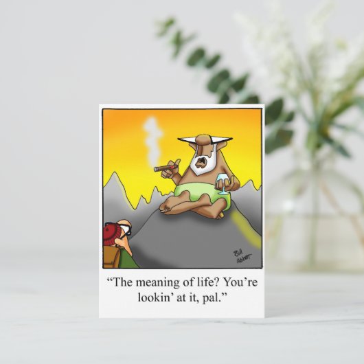 ユモア満載のシガー パーティー招待状 招待状 (スタンド正面)