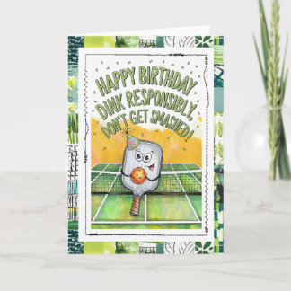 ユモア満載のピックルボール誕生日カード カード