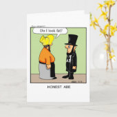 ユモア満載の大統領の日グリーティングカード カード (黄色い花)