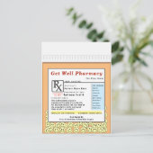 ユモア満載の巨大な回復祝いカード ポストカード (スタンド正面)