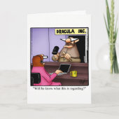 ユモア満載の秘書ユーモアグリーティングカード スペクティクル サンキューカード (正面)