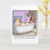 ユモア満載の記念日カード（彼女へ) カード (黄色い花)