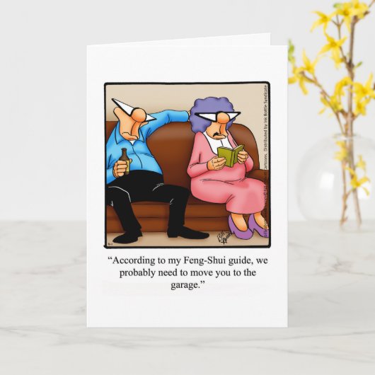 ユモア満載の記念日グリーティングカード カード (黄色い花)