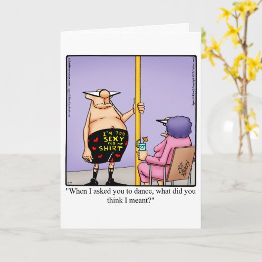 ユモア満載の記念日グリーティングカード カード (黄色い花)