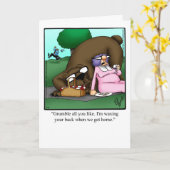 ユモア満載の記念日グリーティングカード 彼へ カード (黄色い花)