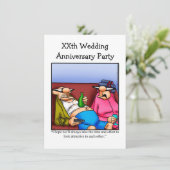 ユモア満載の記念日パーティー招待状 招待状 (スタンド正面)