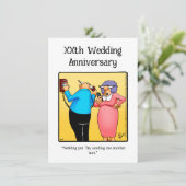 ユモア満載の記念日パーティー招待状 招待状 (スタンド正面)