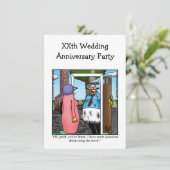 ユモア満載の記念日パーティー招待状 招待状 (スタンド正面)