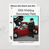 ユモア満載の記念日パーティー招待状 招待状 (正面/裏面)