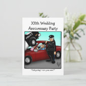 ユモア満載の記念日パーティー招待状 招待状 (スタンド正面)