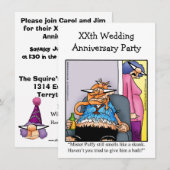 ユモア満載の記念日パーティー招待状 招待状 (正面/裏面)