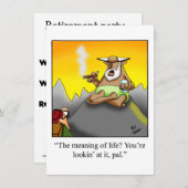 ユモア満載の退職パーティー招待状 招待状 (正面/裏面)