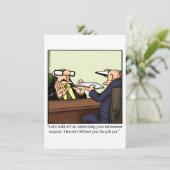 ユモア満載の退職パーティー招待状 招待状 (スタンド正面)