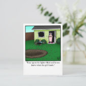 ユモア満載の面白い結婚記念日ハガキ ポストカード (スタンド正面)