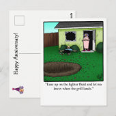 ユモア満載の面白い結婚記念日ハガキ ポストカード (正面/裏面)