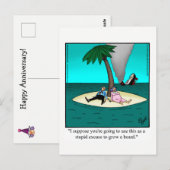 ユモア満載の面白い結婚記念日ハガキ ポストカード (正面/裏面)