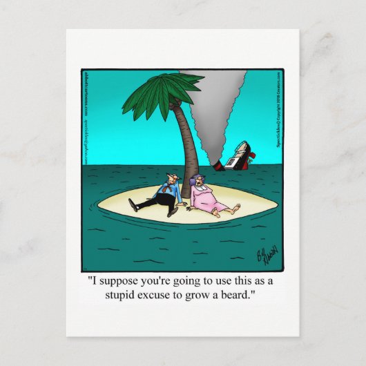 ユモア満載の面白い結婚記念日ハガキ ポストカード (正面)