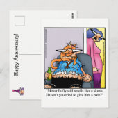 ユモア満載の面白い結婚記念日ハガキ ポストカード (正面/裏面)