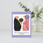 ユモア満載の面白い結婚記念日ハガキ ポストカード (スタンド正面)