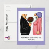 ユモア満載の面白い結婚記念日ハガキ ポストカード (正面/裏面)