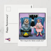 ユモア満載の面白い結婚記念日ハガキ ポストカード (正面/裏面)