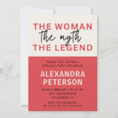 ユモア満載の90歳の誕生日招待状 女性 神話 伝説 招待状 (正面)