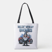 ユモア満載バイクゴnomeトートバッグ トートバッグ (裏面)
