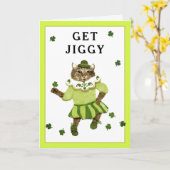 ユモア溢れるアイルランド風誕生日 カード (黄色い花)