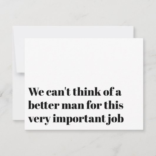 ユモア溢れるオフィシエイト提案 結婚してください ご案内 招待状 (正面)