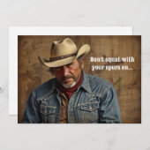 ユモア溢れるカウボーイ名言 農夫 牧場主 カントリーウェスタン シーズンカード (正面/裏面)