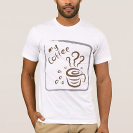 ユモア溢れるコーヒー愛好家向けの引用 ミニマリスト スケッチ Tシャツ