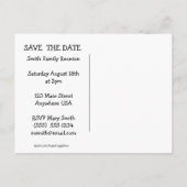 ユモア溢れるゴールデンレトリバーの犬 家族の再会 案内ポストカード (裏面)