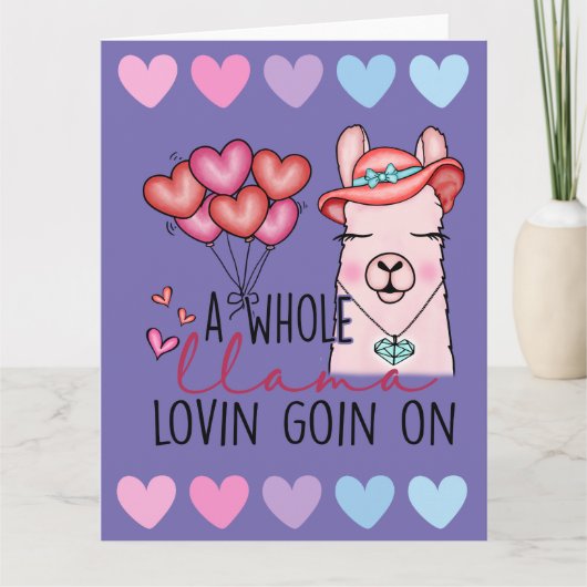 ユモア溢れるバレンタインデーのグリーティングカード カード (正面)