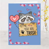 ユモア溢れるバレンタインデーの折りたたみ式グリーティングカード カード (黄色い花)