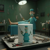 ユモア溢れる外科医の漫画 面白い医療ユモア コーヒーマグカップ