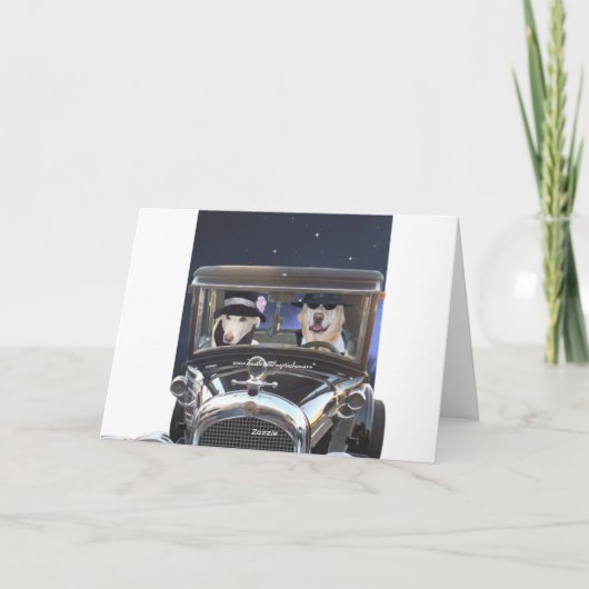 ユモア溢れる犬のアニバーサリー シーズンカード (裏面)