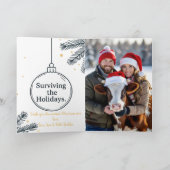 ユモア溢れる皮肉な牛 メリーワァタビー カップル牛 カード (内部)