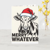 ユモア溢れる皮肉な牛 メリーワァタビー カップル牛 カード (黄色い花)