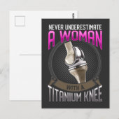 ユモア溢れる膝の手術回復期 病院 退院祝い ポストカード (正面/裏面)