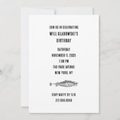 ユモア溢れる誕生日パーティーの招待状 招待状 (裏面)