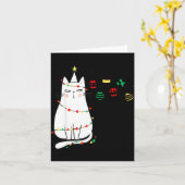 ユモア猫のクリスマスボールバスター カード (黄色い花)