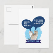 ユモア猫愛好家 睡眠 ユーモア ポストカード (正面/裏面)